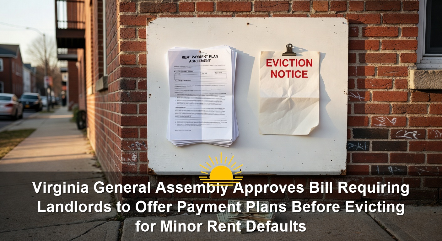 Landlords to Offer Payment Plans Before Evicting for Minor Rent Defaults, Virginia General Assembly Approves Bill