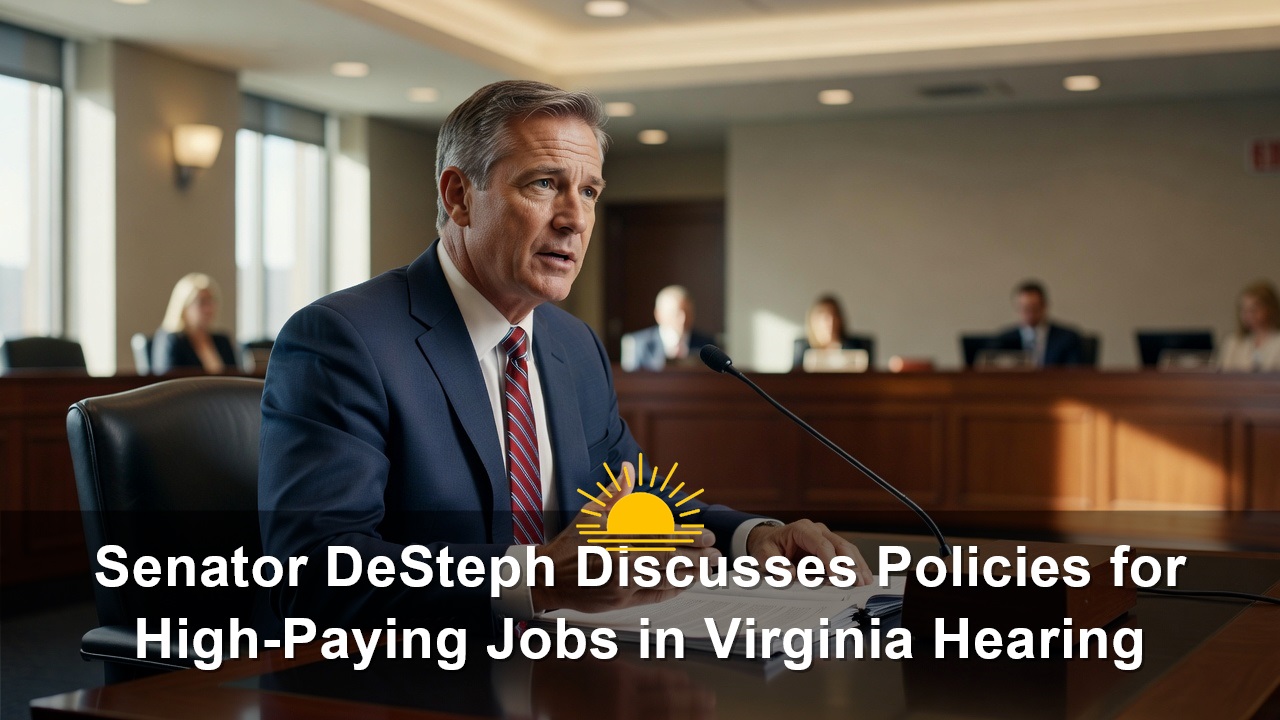 Senator Bill DeSteph Discusses Policies for High-Paying Jobs in Virginia Hearing