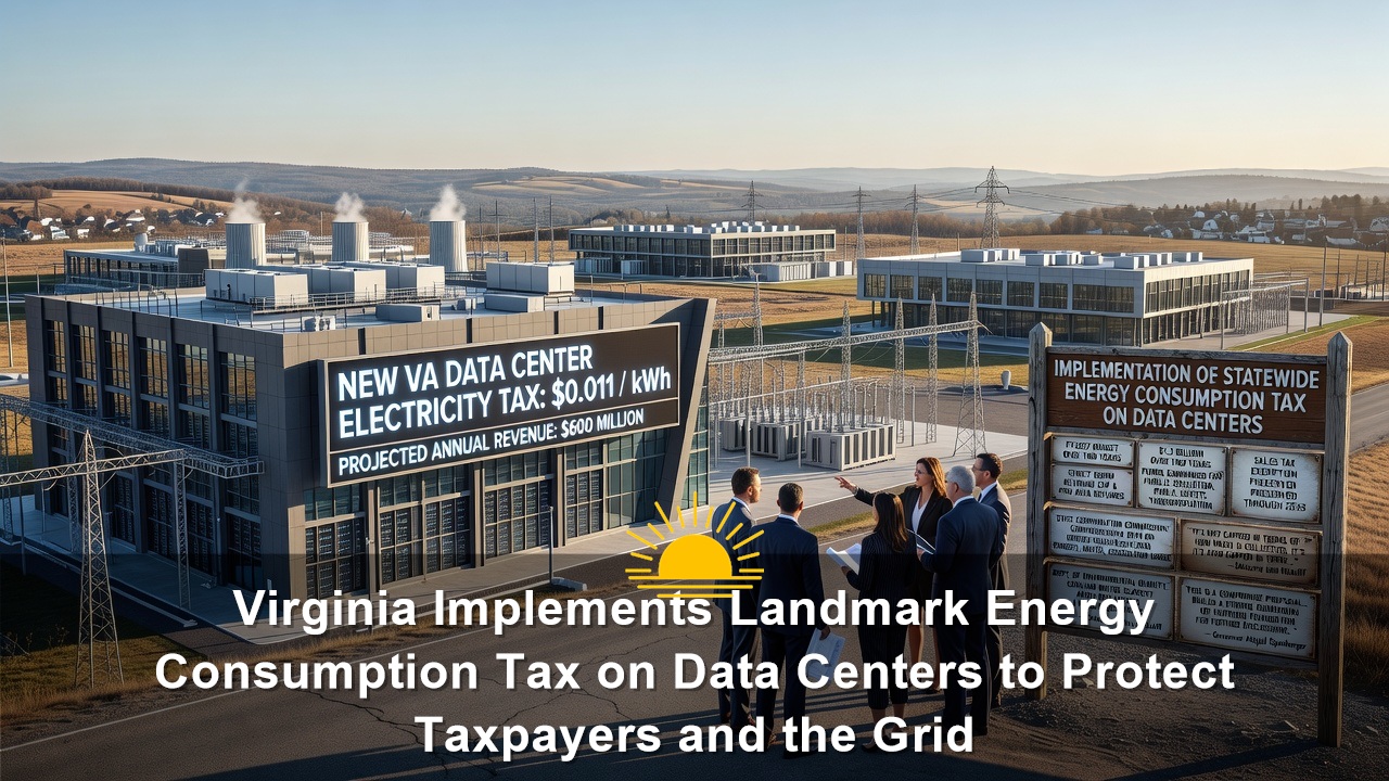 Virginia Implements Landmark Energy Consumption Tax on Data Centers to Protect Taxpayers and the Grid