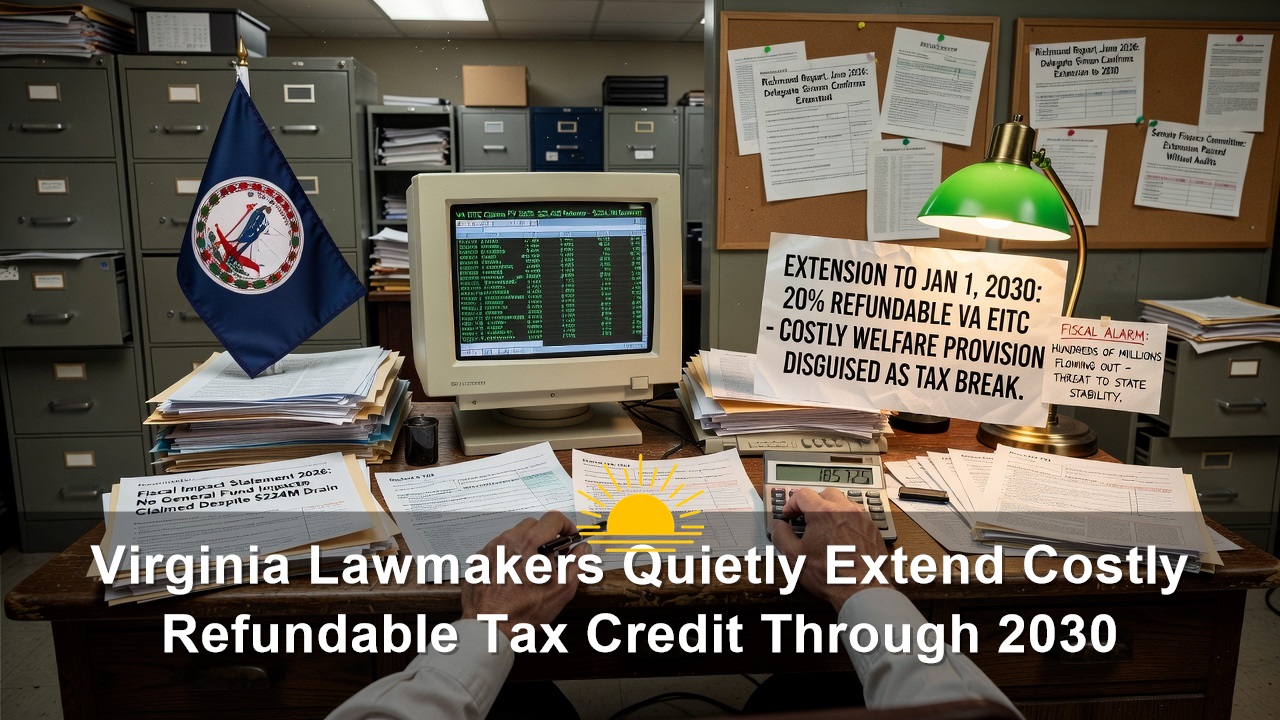 Virginia Lawmakers Quietly Extend Costly Refundable Tax Credit Through 2030