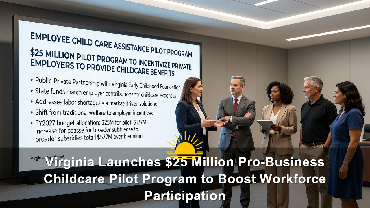 Virginia Launches $25 Million Pro-Business Childcare Pilot Program to Boost Workforce Participation