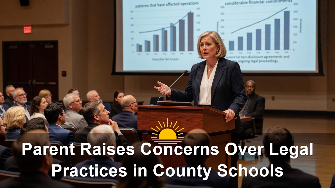 Parent Raises Concerns Over Legal Practices in County Schools