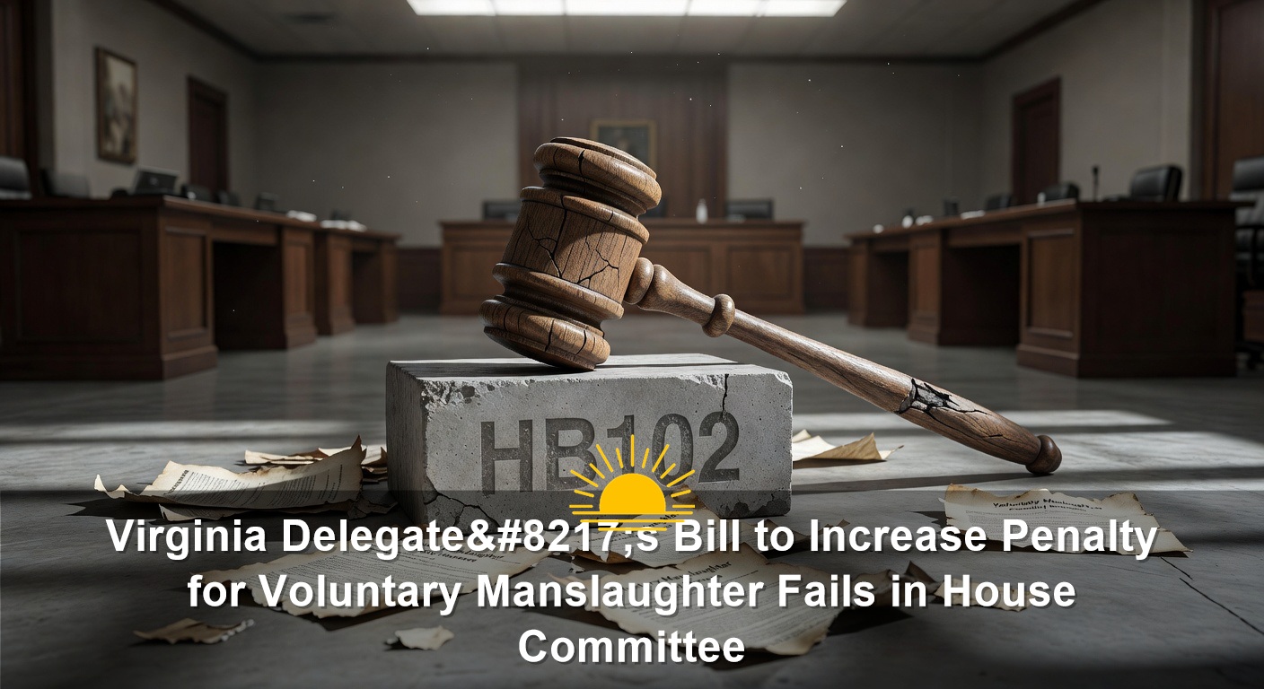 Virginia Delegate’s Bill to Increase Penalty for Voluntary Manslaughter Fails in House Committee