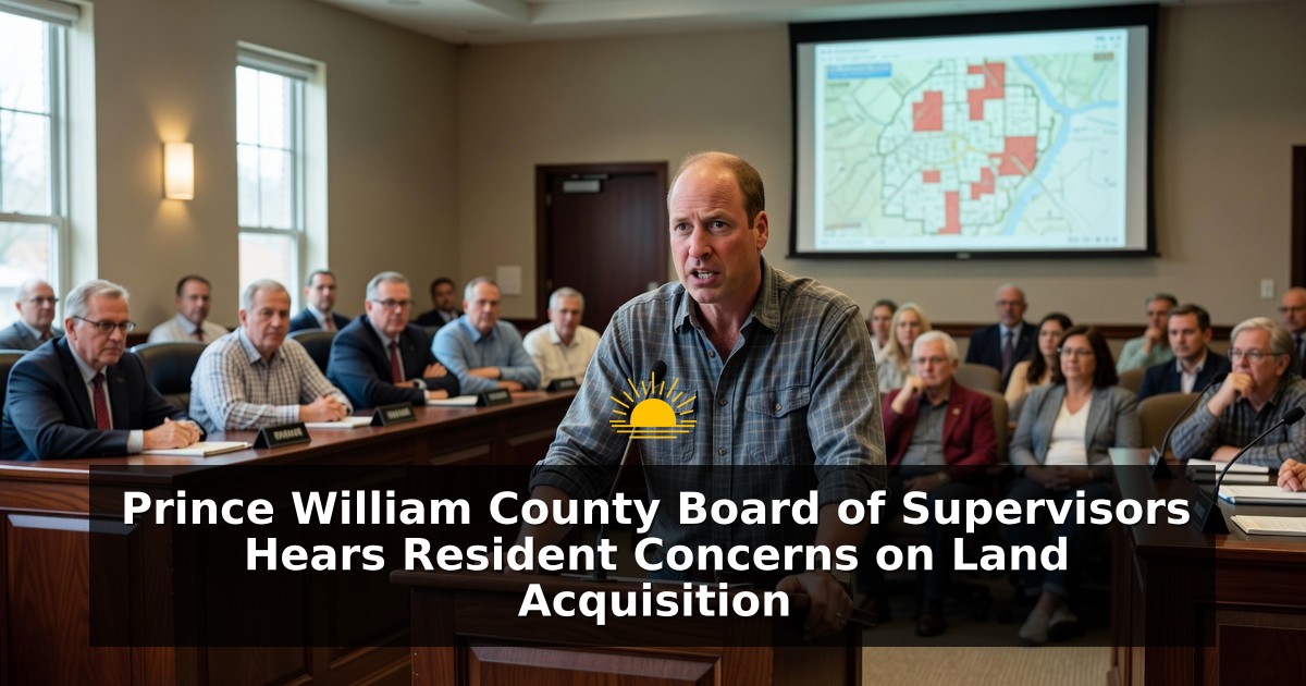 Prince William County Board of Supervisors Hears Resident Concerns on Land Acquisition
