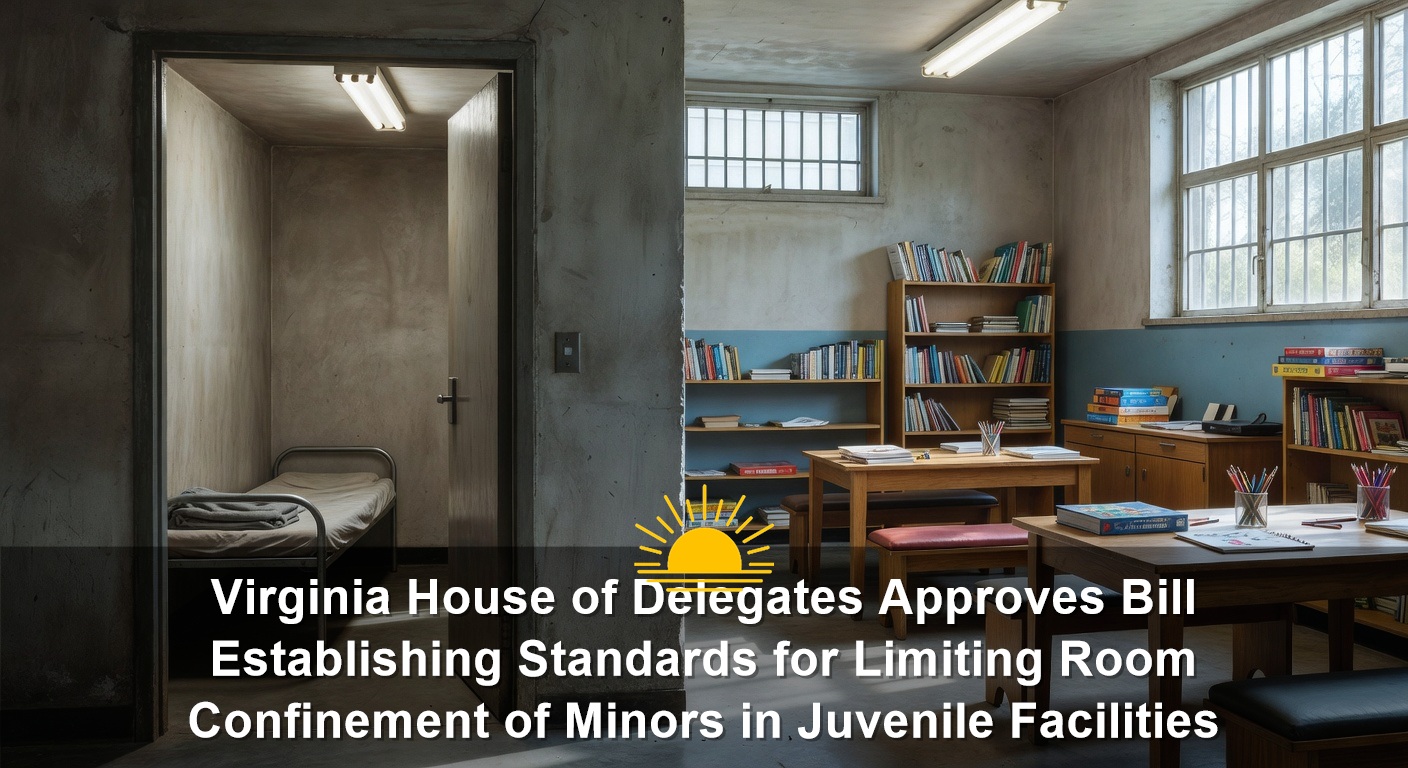 Virginia House of Delegates Approves Bill Establishing Standards for Limiting Room Confinement of Minors in Juvenile Facilities