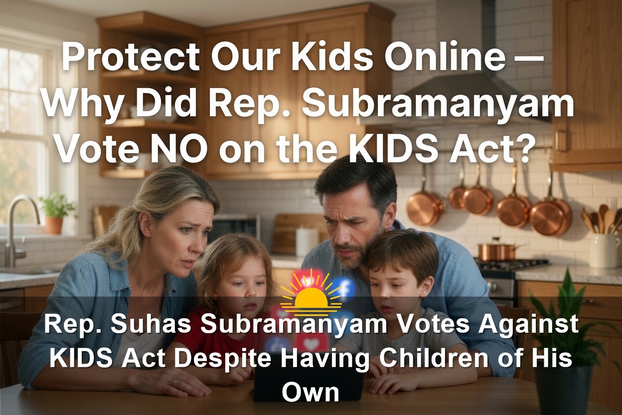 Rep. Suhas Subramanyam Votes Against KIDS Act Despite Having Children of His Own