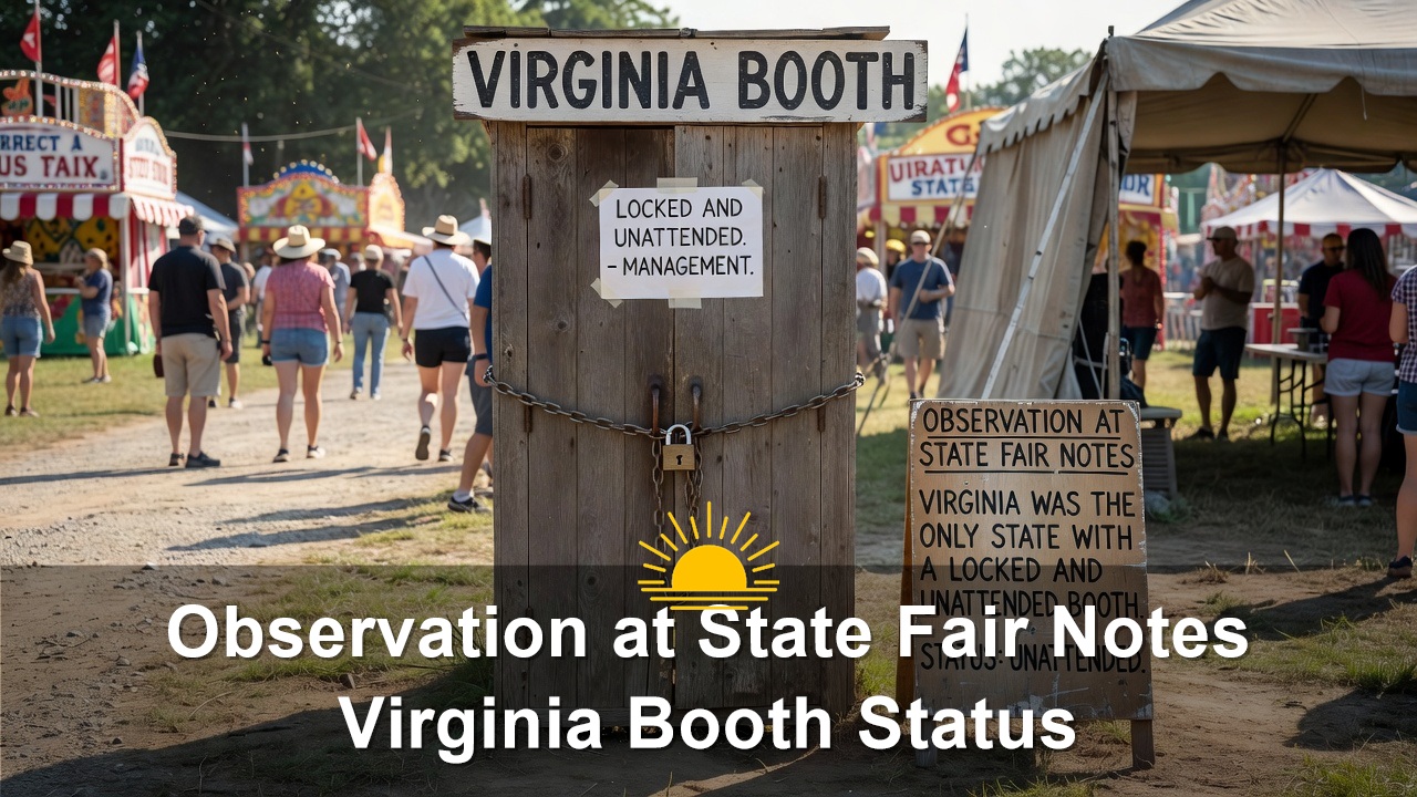 Observation at State Fair Notes Virginia Booth Status