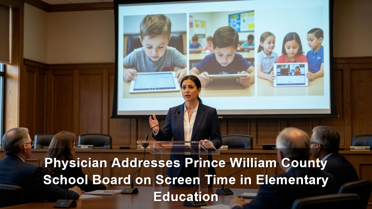 Physician Addresses Prince William County School Board on Screen Time in Elementary Education
