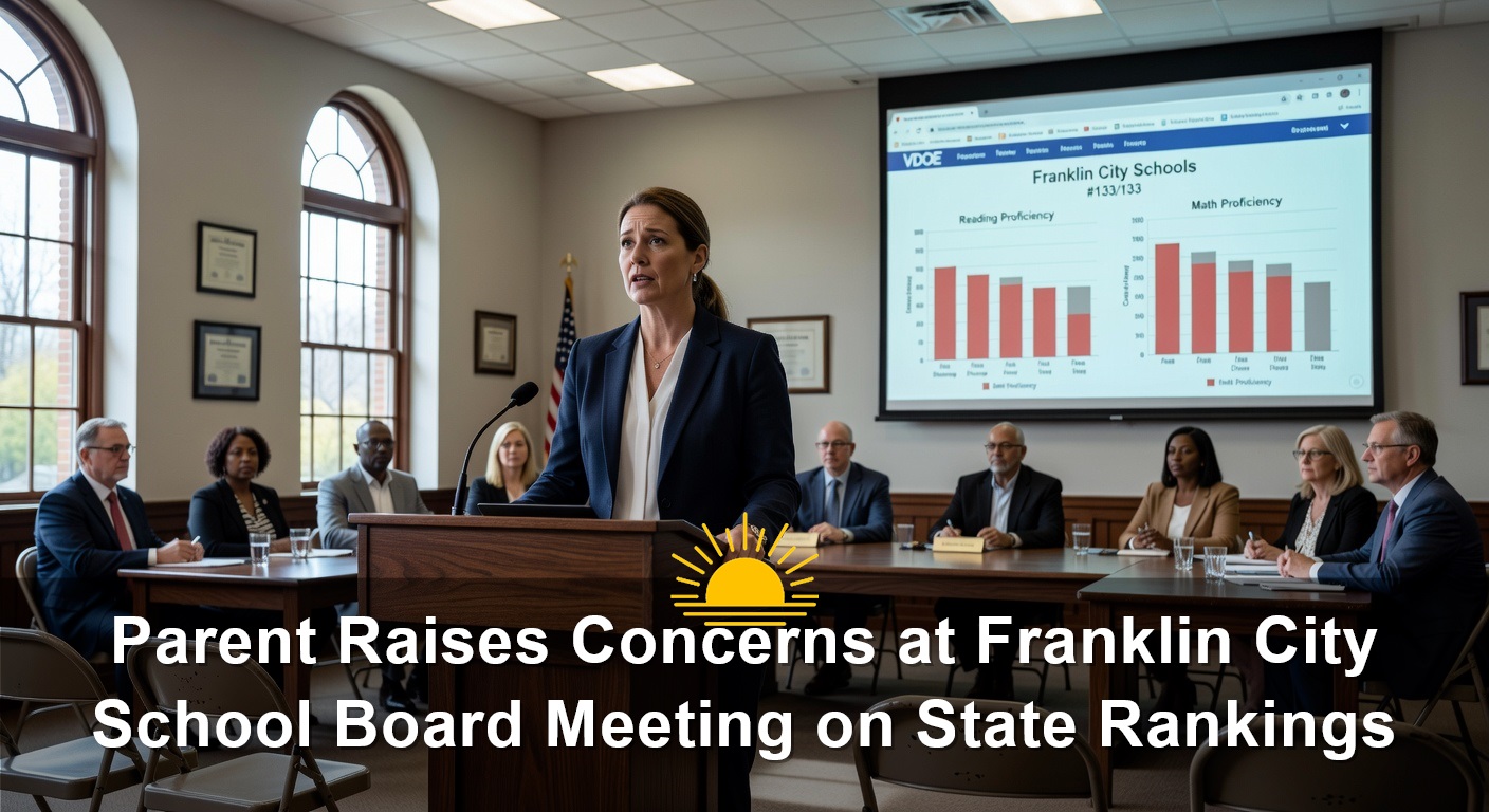Parent Raises Concerns at Franklin City School Board Meeting on State Rankings