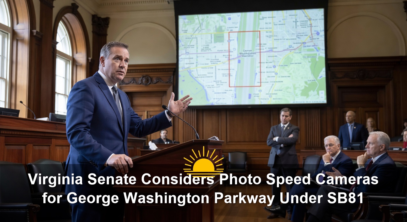Virginia Senate Considers Photo Speed Cameras for George Washington Parkway Under SB81