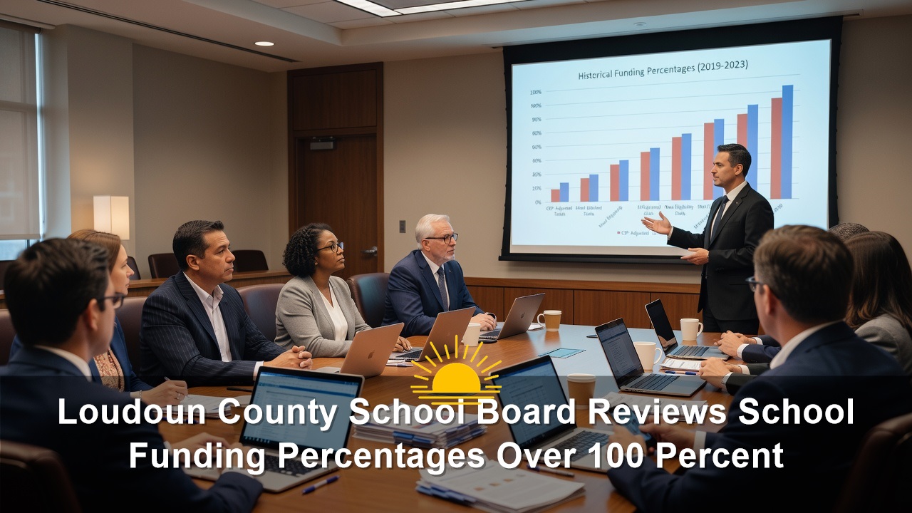 Loudoun County School Board Reviews School Funding Percentages Over 100 Percent