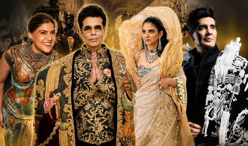 A fashionista brought Raja Ravi Varma iconography. Isha Ambani showed up with pichwai (pizza) from Nathdwara. A maharaja arrived with his Suryavanshi family lineage. Ananya Birla channelled Chola Bronzes.