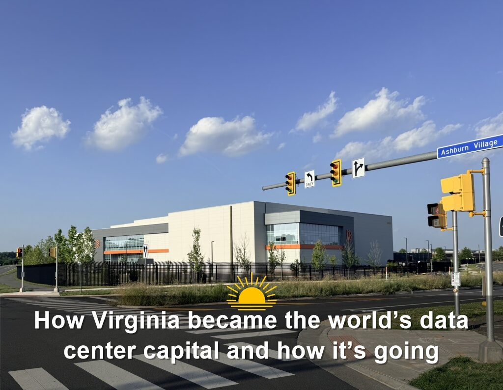 A view of a data center in Loudoun County. (Photo courtesy of Karen Graham/Loudoun Times-Mirror)
