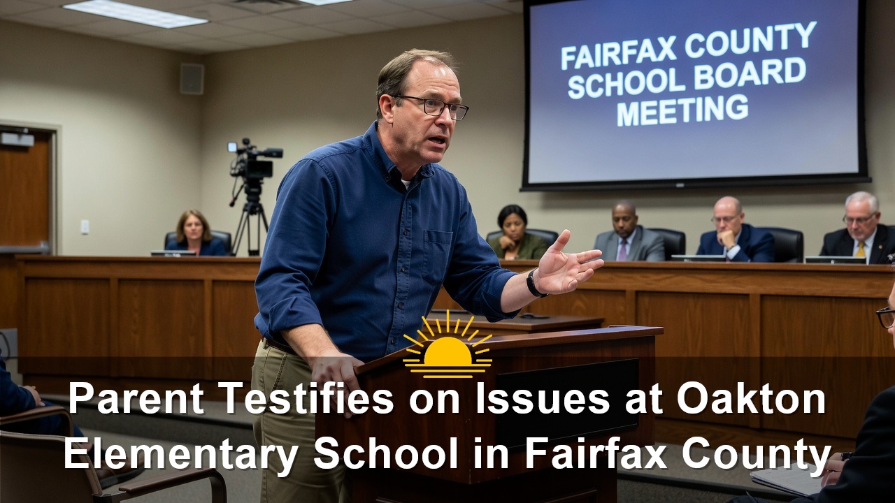 Parent Testifies on Issues at Oakton Elementary School in Fairfax County