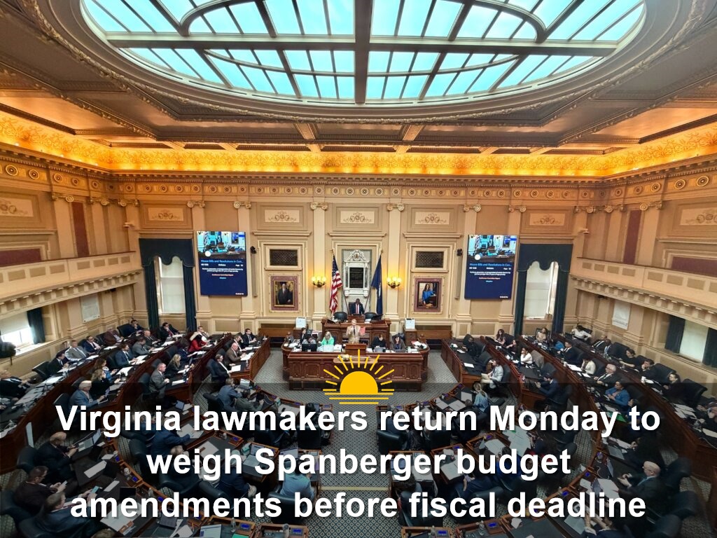 Lawmakers are scheduled to return to Richmond Monday to consider Gov. Abigail Spanberger’s amendments to the state budget ahead of the July 1 fiscal deadline. (Photo by Markus Schmidt/Virginia Mercury)