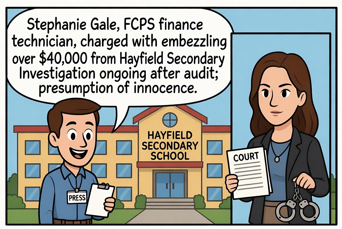 Fairfax County Public Schools Employee Charged with Embezzling Over $40,000 from Hayfield Secondary School