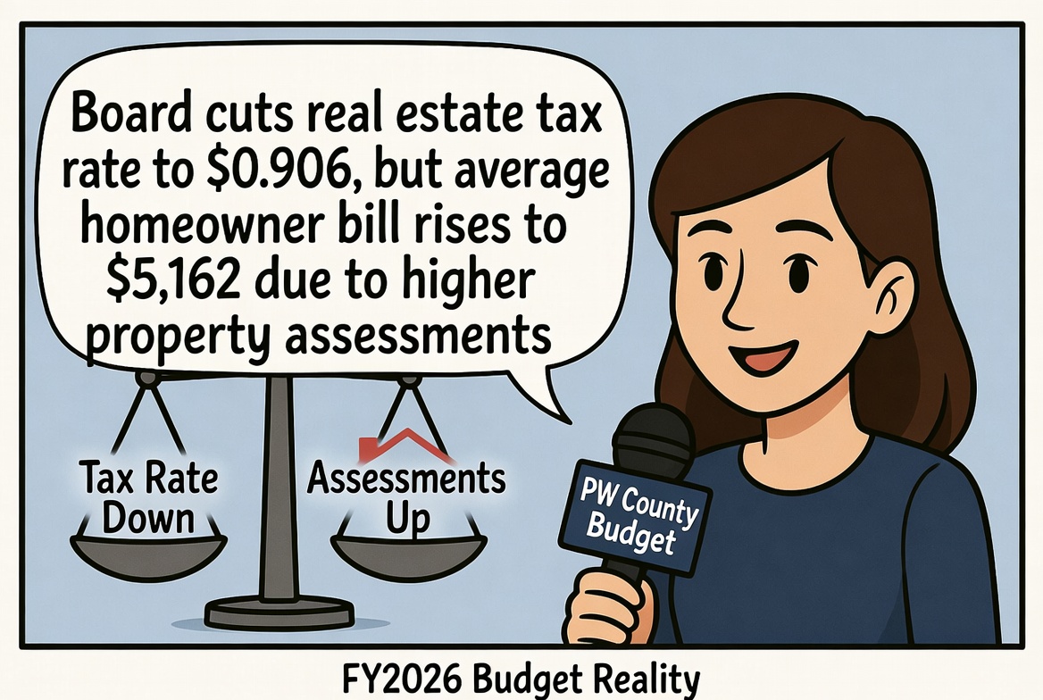 Prince William County Lowers Real Estate Tax Rate, But Average Homeowner Bill Still Rises