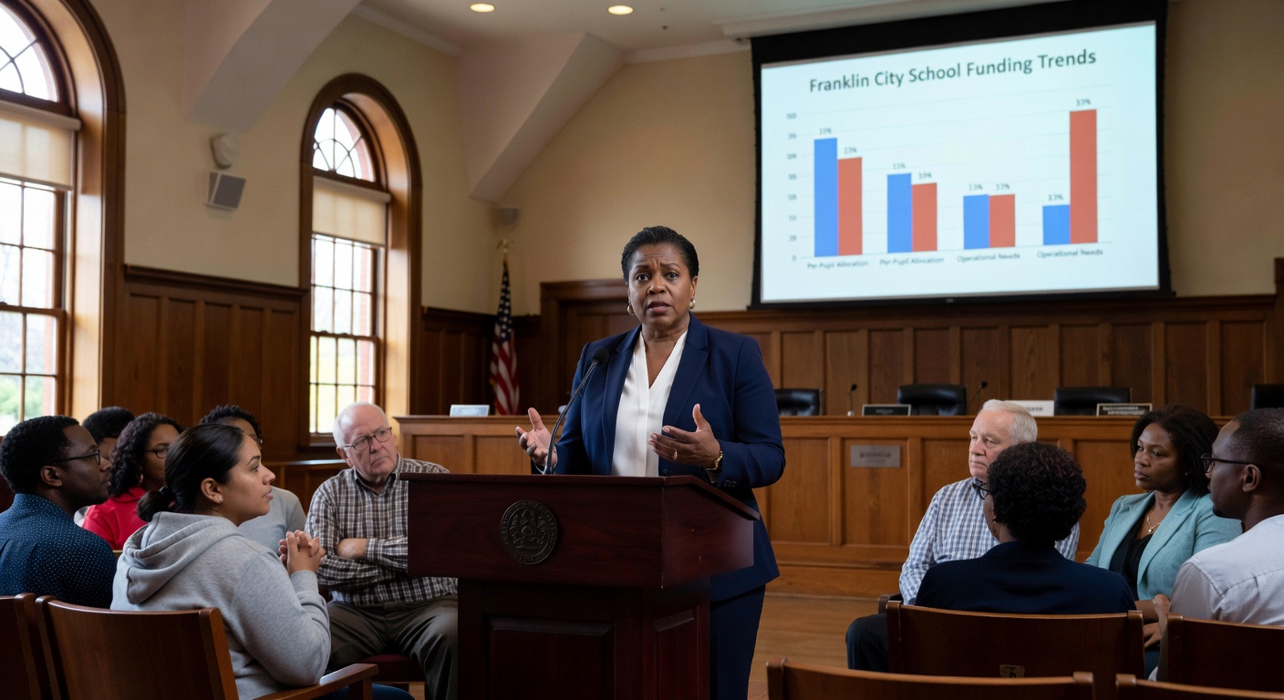 Franklin City Speaker Addresses Community Role in School Funding Discussions
