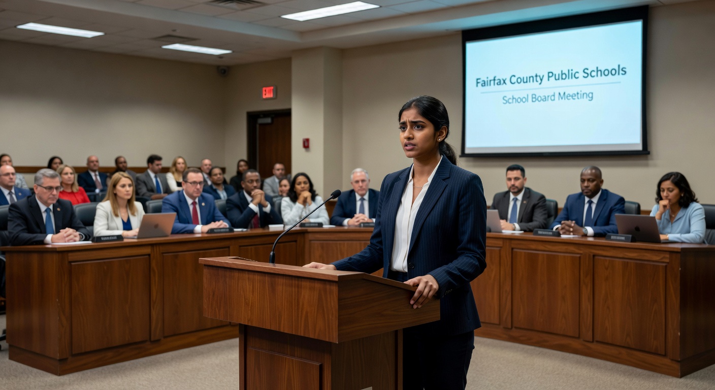 Fairfax County Student Representative Addresses School Board on Impact of Frequent Early Release Days