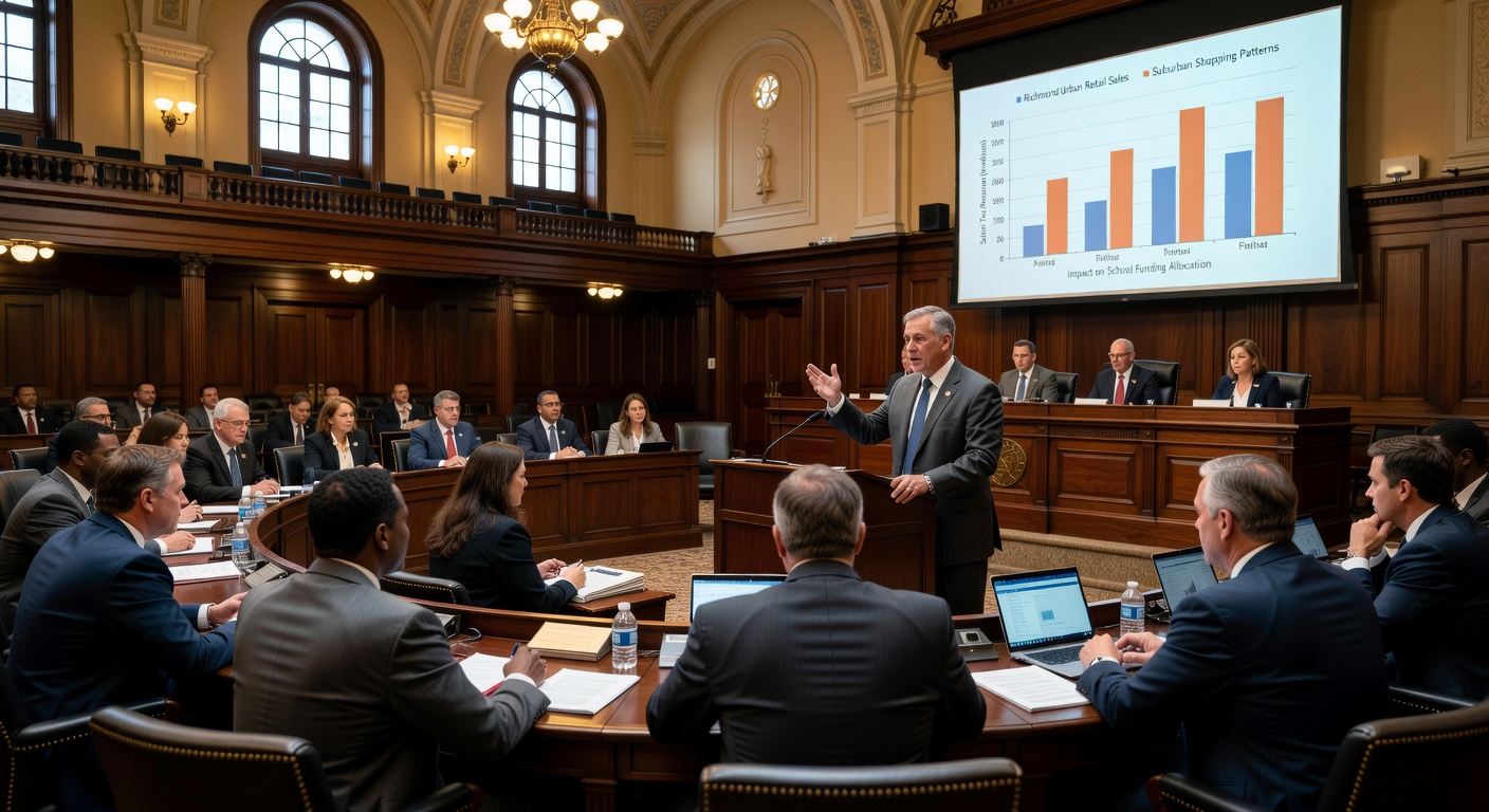 Virginia Lawmakers Debate Sales Tax Impact on School Funding Amid Richmond-Suburb Shopping Patterns