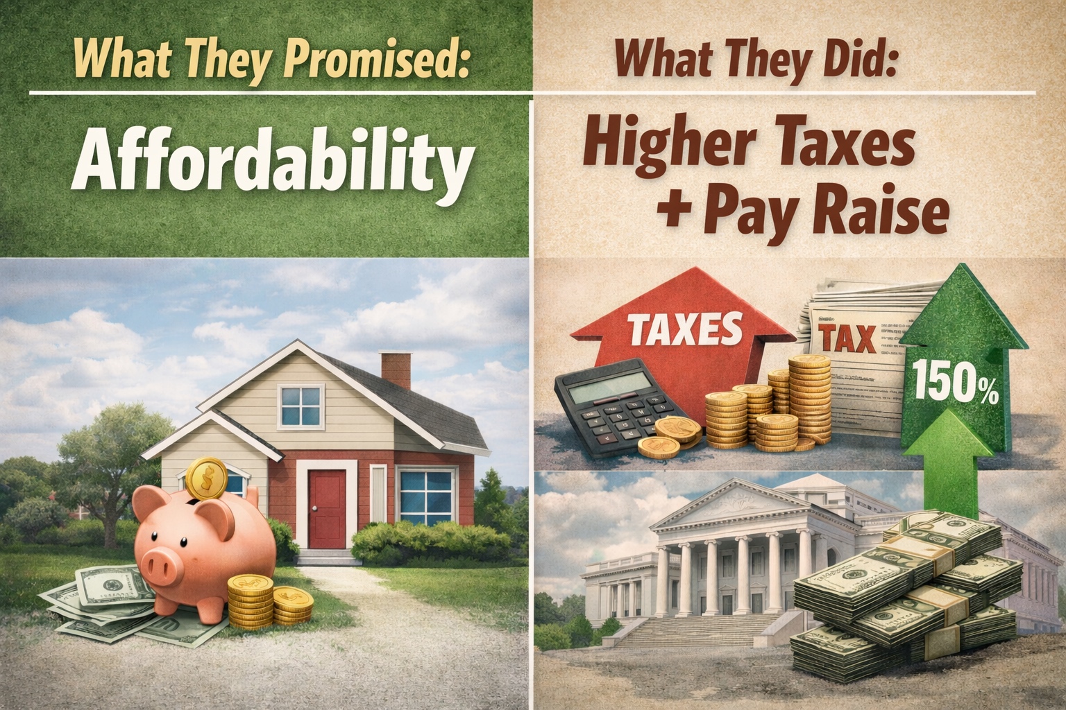 They Promised Affordability. Then Came the Tax Hikes—and the Pay Raise
