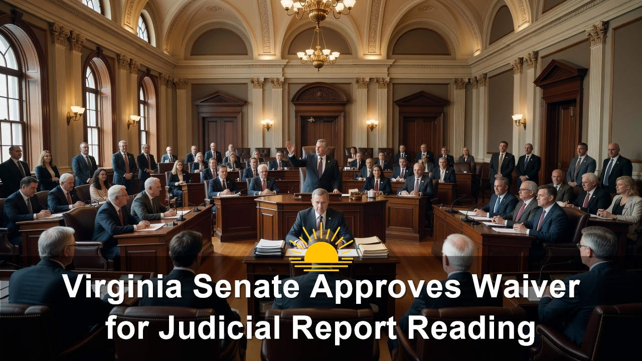 Virginia Senate Approves Waiver for Judicial Report Reading