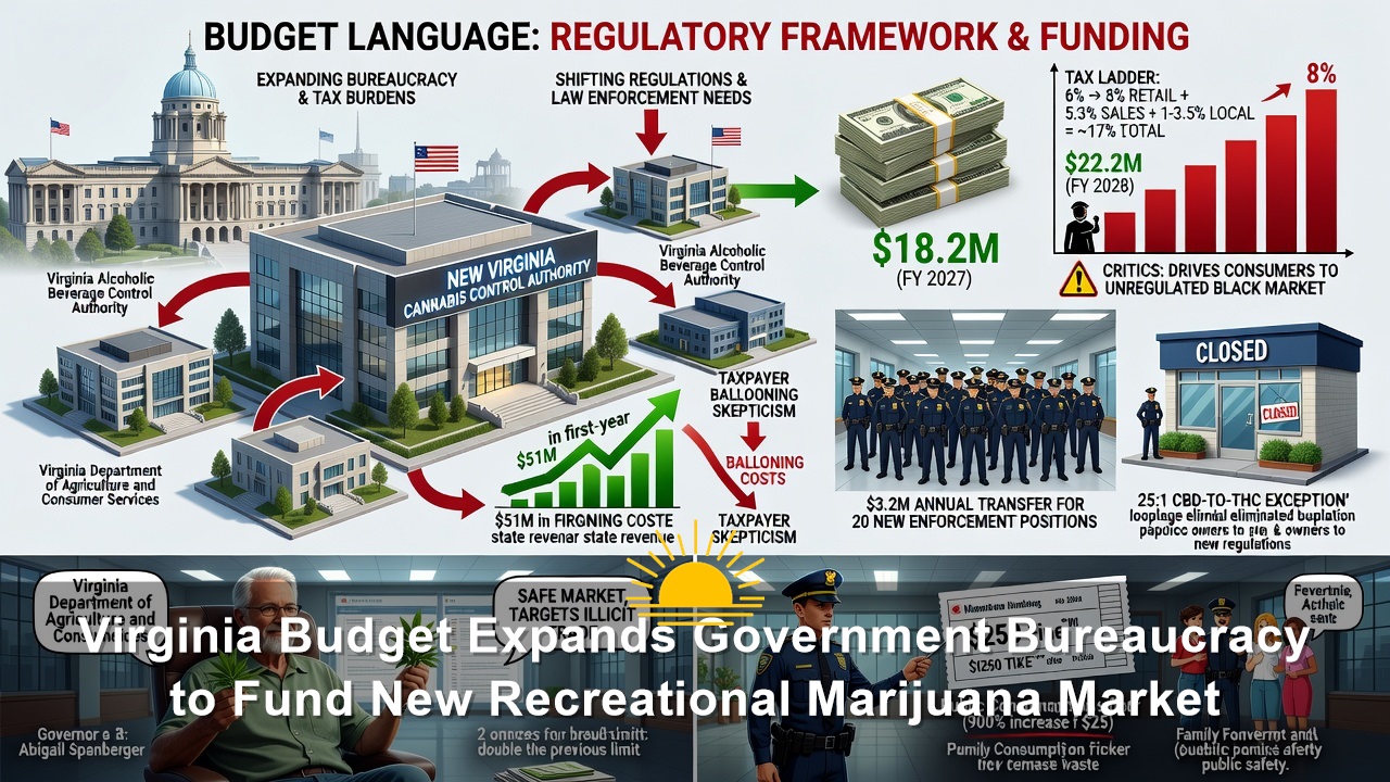 Virginia Budget Expands Government Bureaucracy to Fund New Recreational Marijuana Market