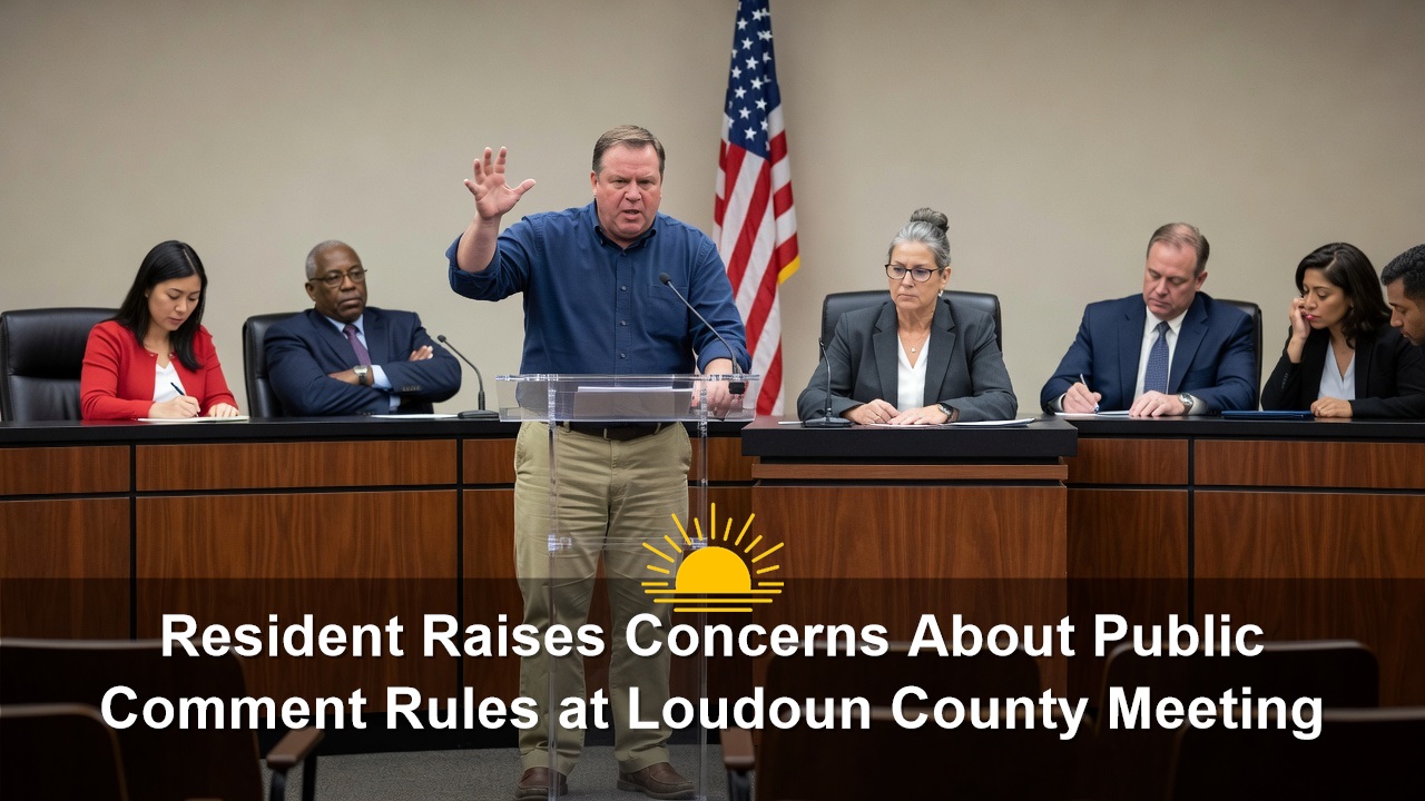 Resident Raises Concerns About Public Comment Rules at Loudoun County Meeting