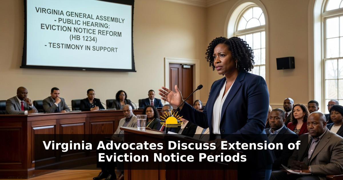 Virginia Advocates Discuss Extension of Eviction Notice Periods