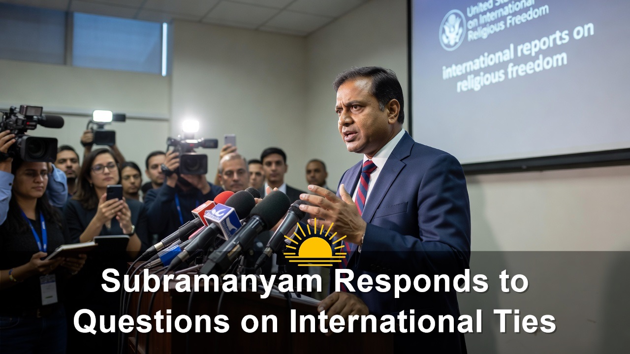 Suhas Subramanyam Responds to Questions on International Ties