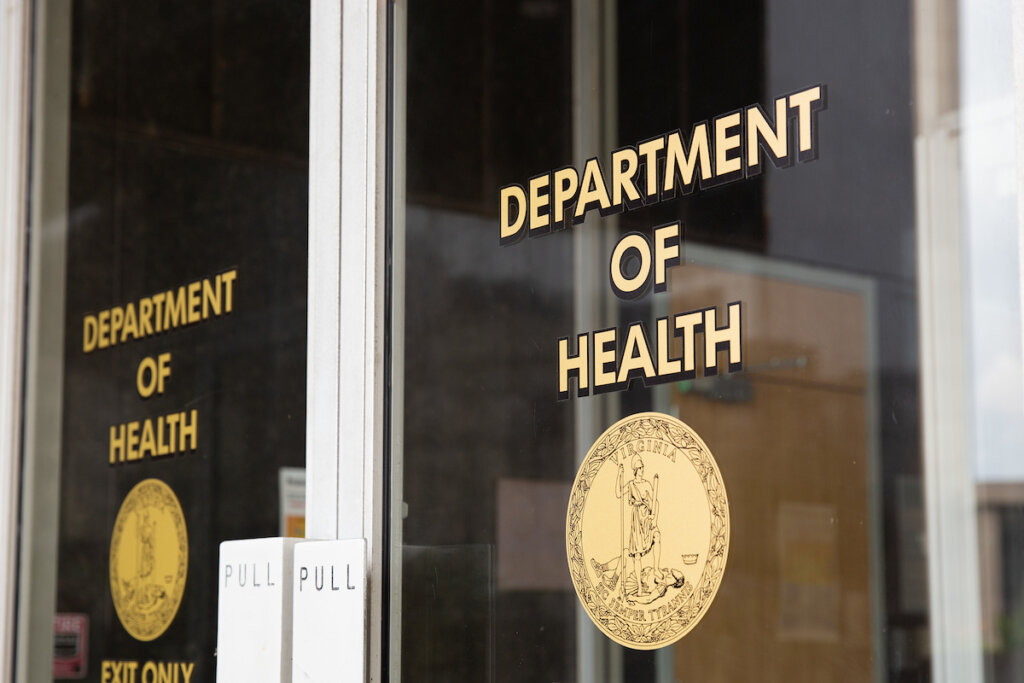 The Virginia Department of Health offices in Richmond. (Parker Michels-Boyce for The Virginia Mercury)