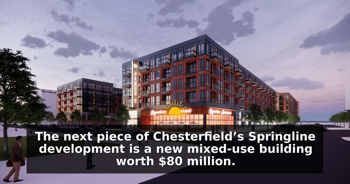 The next piece of Chesterfield’s Springline development is a new mixed-use building worth $80 million.