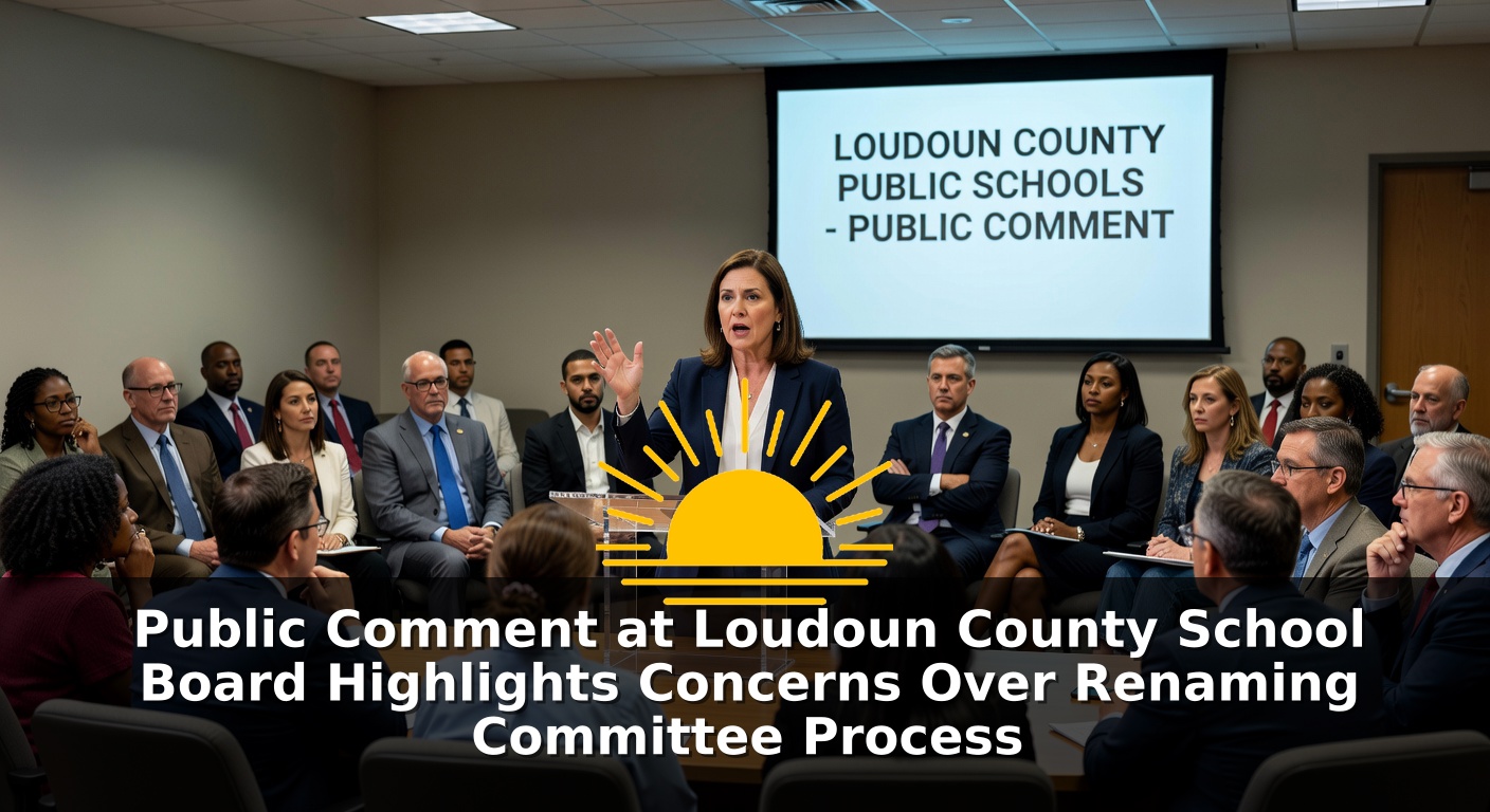 Public Comment at Loudoun County School Board Highlights Concerns Over Renaming Committee Process