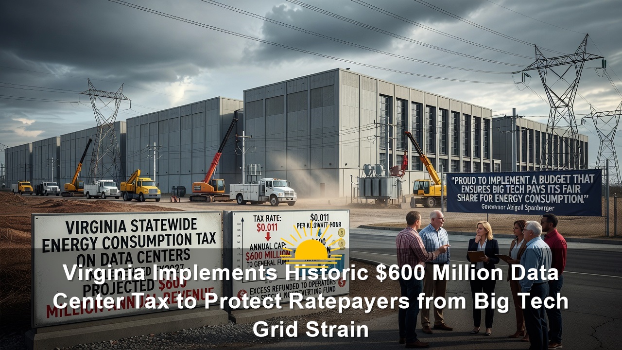 Virginia Implements Historic $600 Million Data Center Tax to Protect Ratepayers from Big Tech Grid Strain