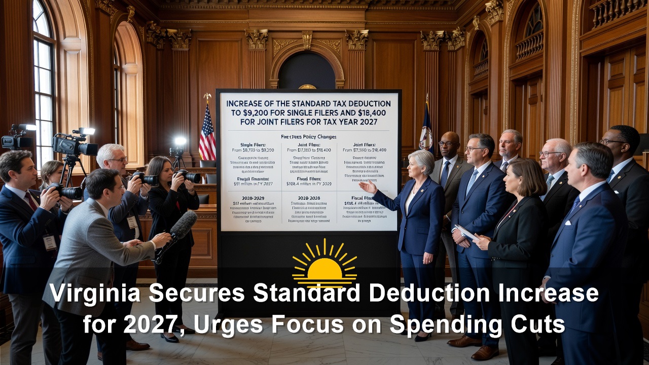 Virginia Secures Standard Deduction Increase for 2027, Urges Focus on Spending Cuts