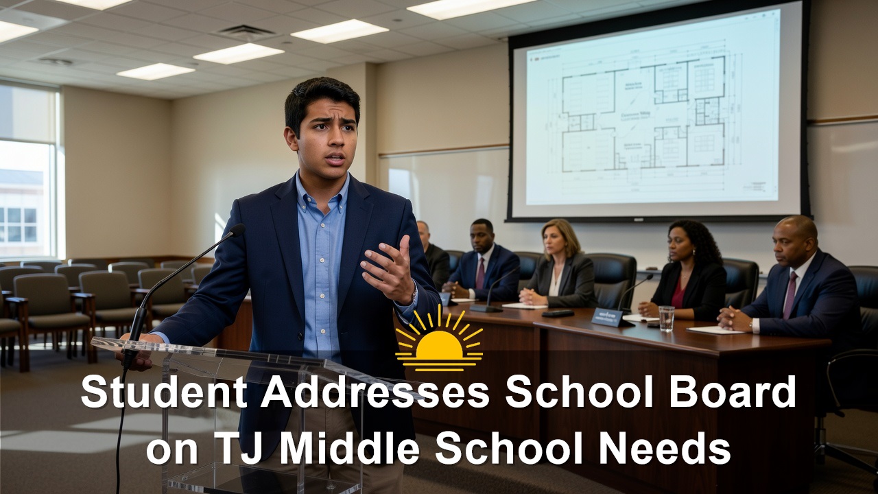 Arlington Student Addresses School Board on TJ Middle School Needs