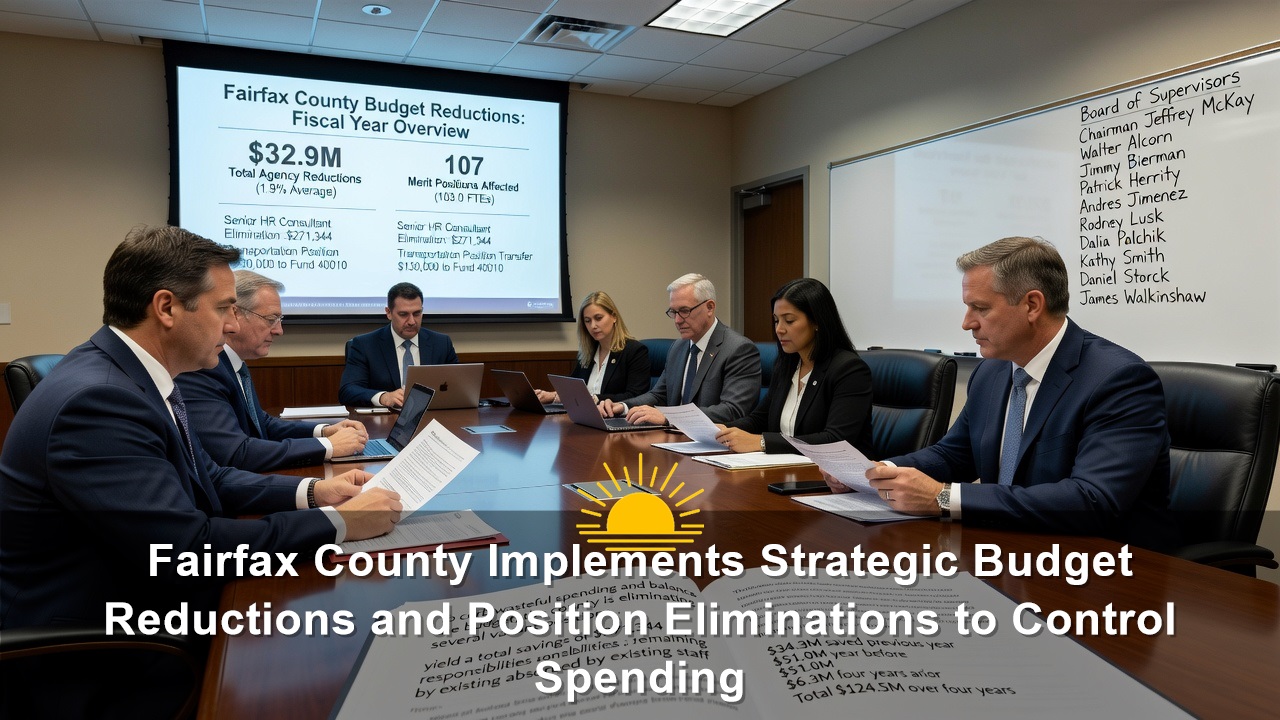 Fairfax County Implements Strategic Budget Reductions and Position Eliminations to Control Spending
