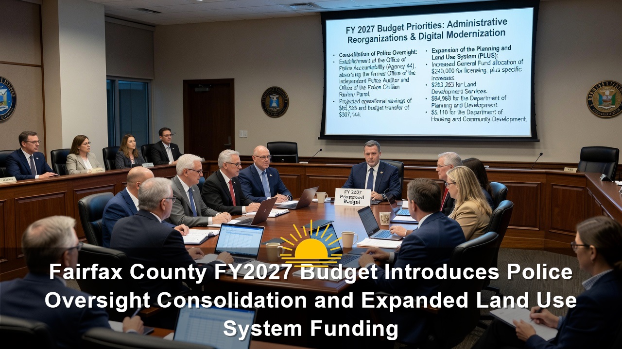 Fairfax County FY2027 Budget Introduces Police Oversight Consolidation and Expanded Land Use System Funding