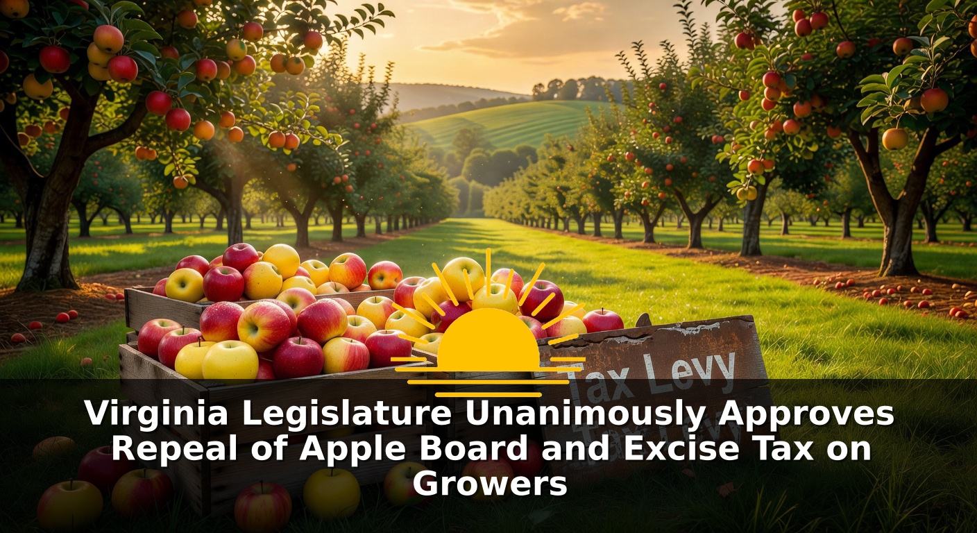 Virginia Legislature Unanimously Approves Repeal of Apple Board and Excise Tax on Growers
