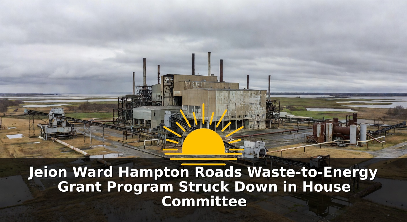 Jeion Ward Hampton Roads Waste-to-Energy Grant Program Struck Down in House Committee
