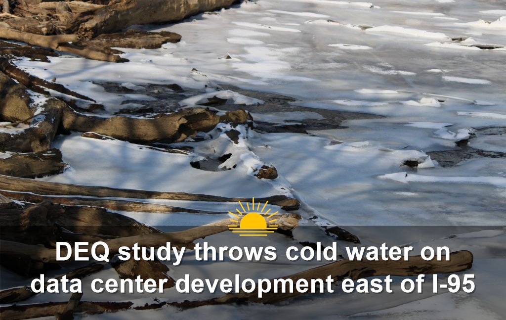 The frozen Potomac River. (Photo by Sarah Vogelsong/Virginia Mercury)