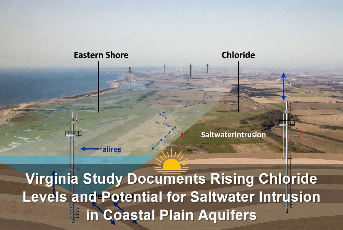 Virginia Study Documents Rising Chloride Levels and Potential for Saltwater Intrusion in Coastal Plain Aquifers