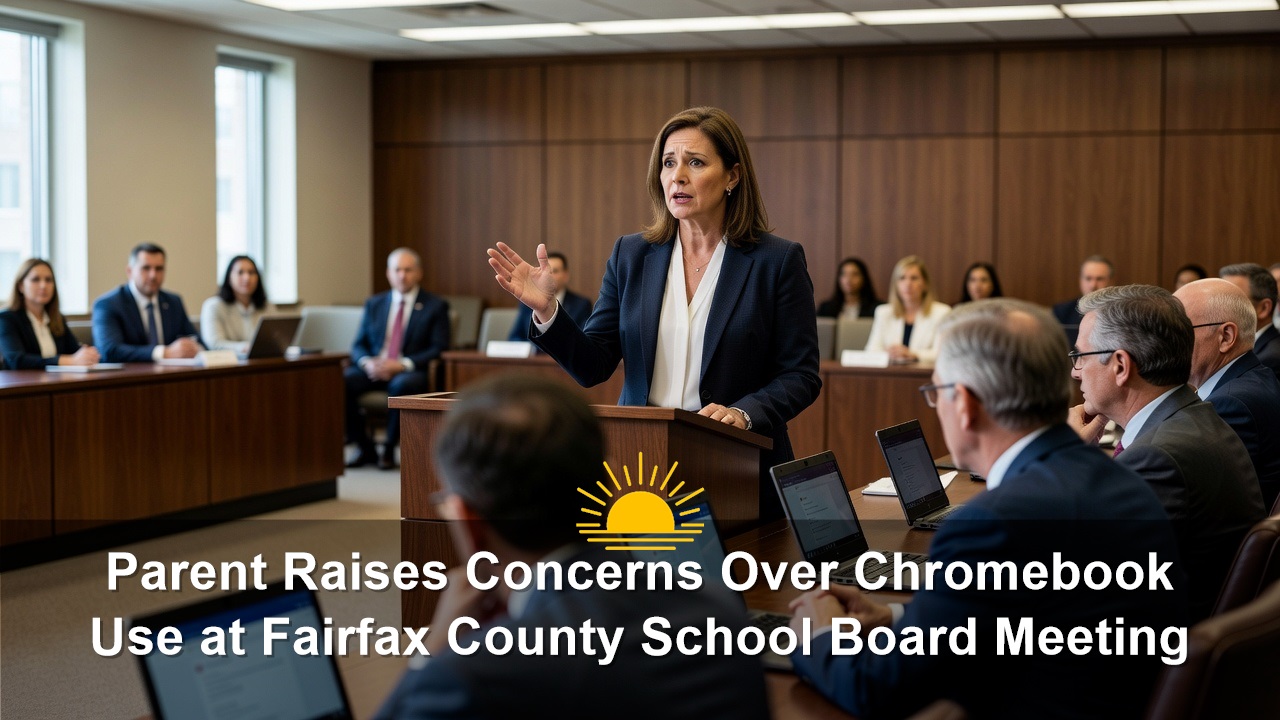 Parent Raises Concerns Over Chromebook Use at Fairfax County School Board Meeting