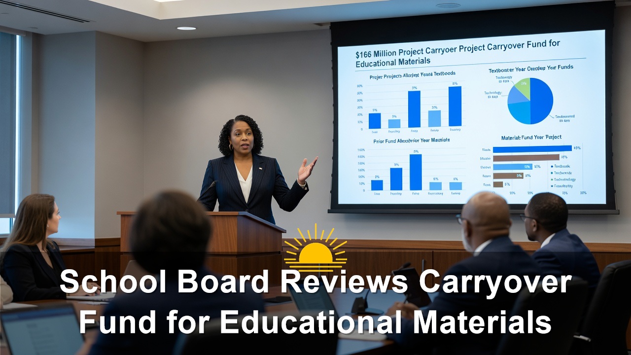 Fairfax School Board Reviews Carryover Fund for Educational Materials