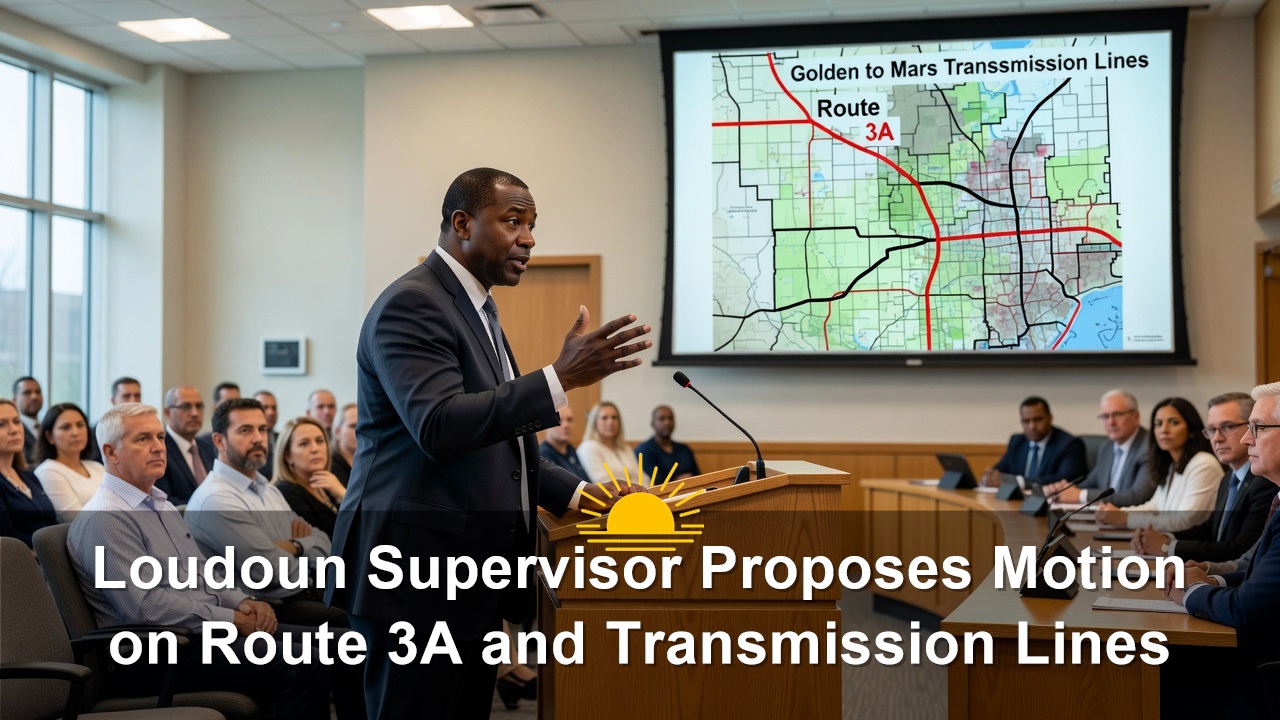 Loudoun Supervisor Koran Saines Proposes Motion on Route 3A and Transmission Lines
