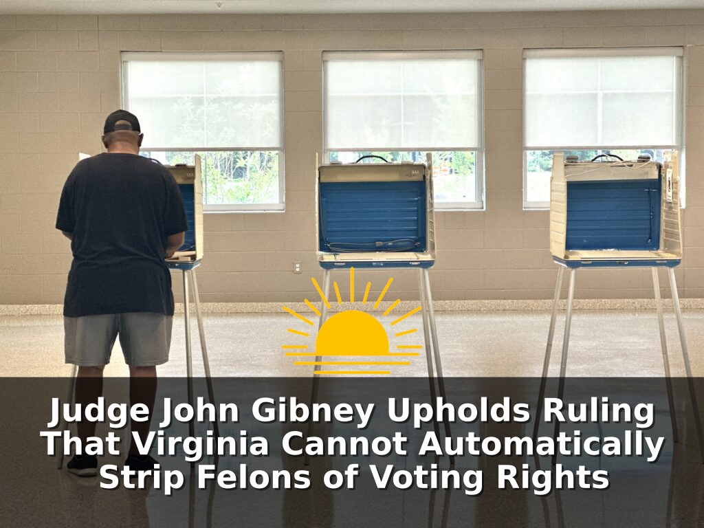 Voting at the Falling Creek Middle School precinct in Chesterfield County in the June 17, 2025, primary elections. (Photo by Markus Schmidt/Virginia Mercury)