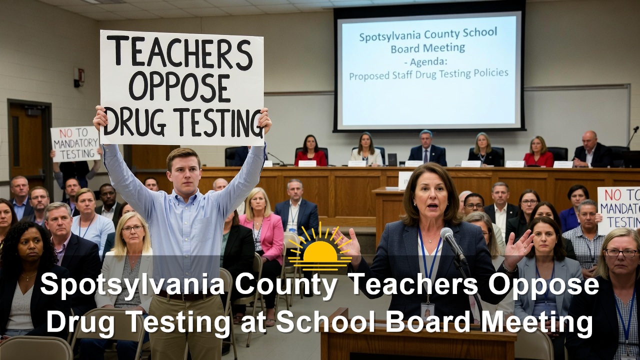 Spotsylvania County Teachers Oppose Drug Testing at School Board Meeting