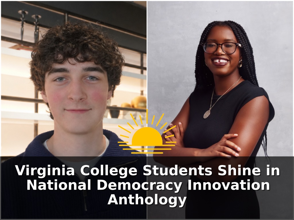 Pictured from left are Virginia college students, Imre Huss from the University of Virginia and Imani Laird from Hampton University. (Photos courtesy of Democracy Defenders Fund)