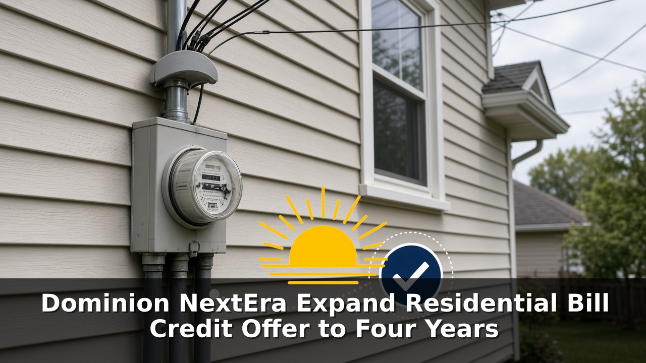 Dominion NextEra Expand Residential Bill Credit Offer to Four Years
