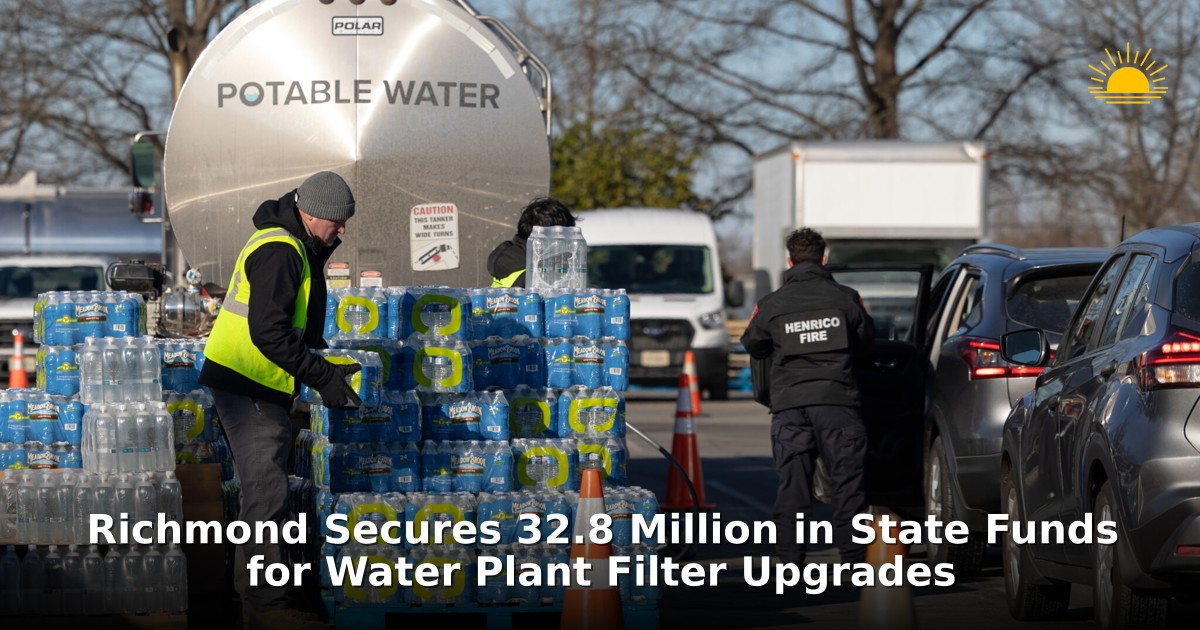 Richmond Secures 32.8 Million in State Funds for Water Plant Filter Upgrades